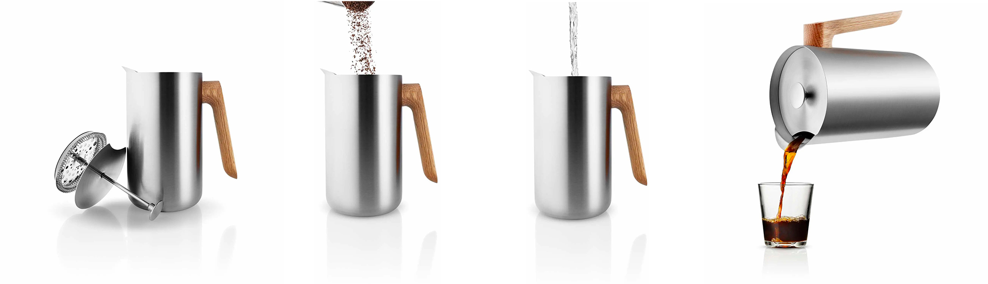French press s termo funkcí Eva Solo Nordic Kitchen Thermo Cafetière 1 l - nerez_